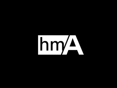 HMA Logo and Graphics design vector art, Icons isolated on black background Illustrazione stock