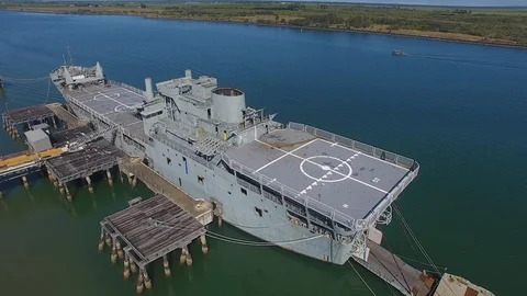 HMAS Tobruk 17 스톡 동영상 89635539