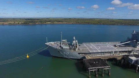 HMAS Tobruk 7 Stock Footage 89562548