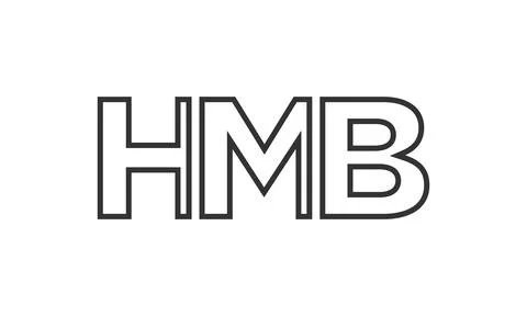 HMB logo design template with strong and modern bold text. Initial based ve.. Illustrazione stock