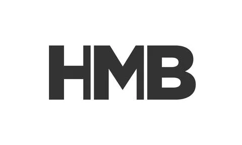 HMB logo design template with strong and modern bold text. Initial based ve.. Stock Illustration