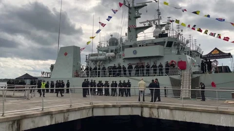 HMCS Summerside in Derry Stock Footage 154162613