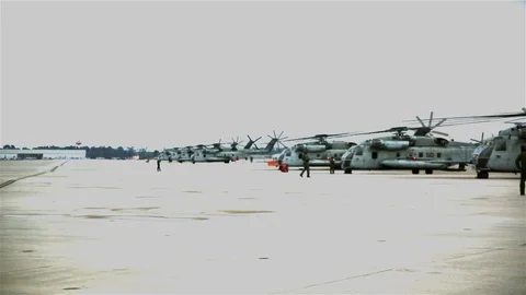 HMH-464 conducts max capability takeoff at Marine Corps Air Station - 2017 Stock Footage 88048222