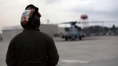 HMH-464 conducts max capability takeoff at Marine Corps Air Station - 2017 Stock Footage 88048249