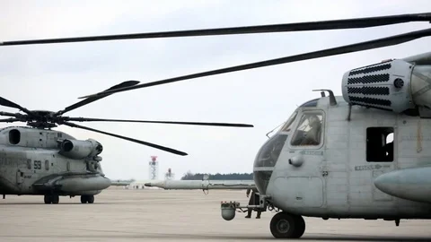 HMH-464 conducts max capability takeoff at Marine Corps Air Station - 2017 Stock Footage 88048314