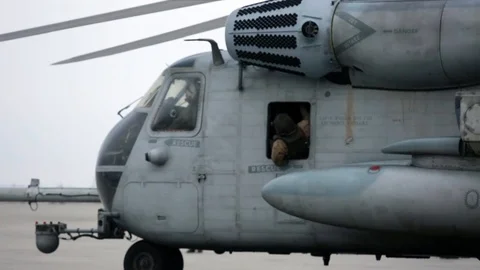 HMH-464 conducts max capability takeoff at Marine Corps Air Station - 2017 Stock Footage 88048333