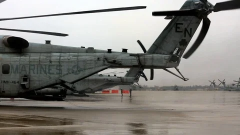 HMH-464 conducts max capability takeoff at Marine Corps Air Station - 2017 Stock Footage 88048336