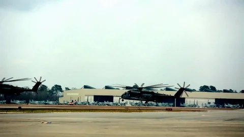 HMH-464 conducts max capability takeoff at Marine Corps Air Station - 2017 Stock Footage 88048346