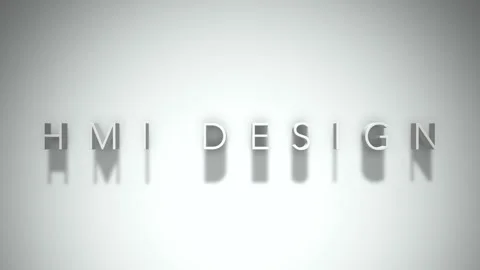 HMI Design 3D title animation with shadows on a white background Stock Footage 296705856