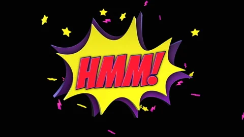 HMM Comic Text Animation, with Alpha Mat... | Stock Video | Pond5