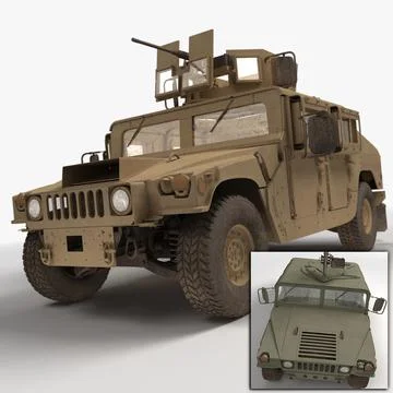 HMMWV Military Humvee 3D Model