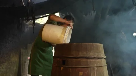 Hmong corn wine in Ban Pho Bac Ha Stock Footage 262059445