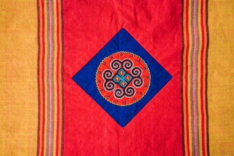 Hmong patterns hill tribe, Identity of the Hmong tribe in Sapa village, Vietnam Stock Photos
