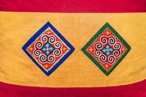 Hmong patterns hill tribe, Identity of the Hmong tribe in Sapa village, Vietnam Stock Photos