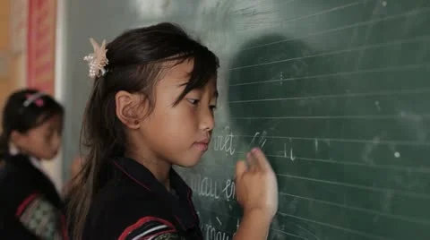 Hmong School. Sapa. Vietnam. Stock Footage