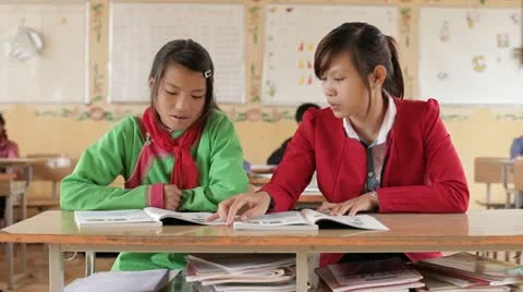 Hmong School. Sapa. Vietnam. Stock Footage