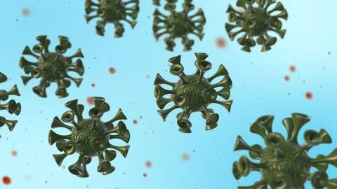 HMPV Virus Interaction with Human Cells Stockillustratie