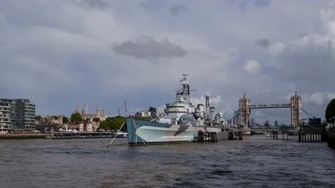 HMS Belfast 5 스톡 동영상 211029684