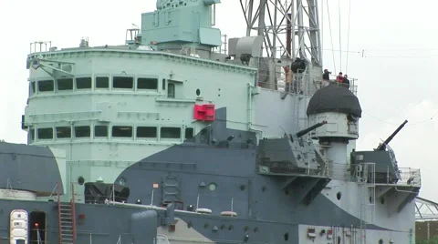 HMS Belfast bridge closeup Stock-Footage 63150145