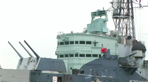 HMS Belfast bridge Stock Footage 63150128