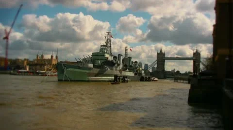 HMS Belfast Stock Footage 10891403