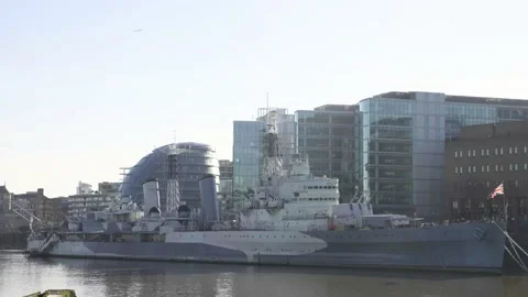HMS Belfast Video stock 148531726