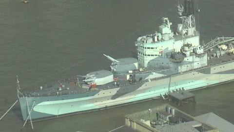 HMS Belfast London Stock Footage 172116683