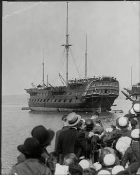 Hms Implacable Historic Ship- No Date Given. Fotos de archivo