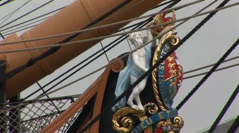 HMS Victory figurehead Stock Footage 21794464