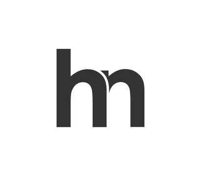 HN creative geometric initial based modern and minimal logo. Letter h n tre.. Illustrazione stock