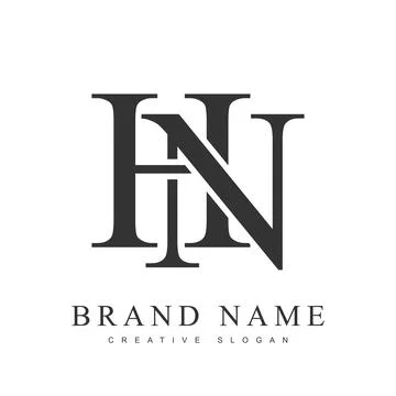 HN trendy logotype template. Initial letter h and n classic font style. Cre.. Stock Illustration