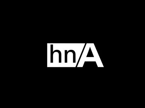 HNA Logo and Graphics design vector art, Icons isolated on black background Illustrazione stock