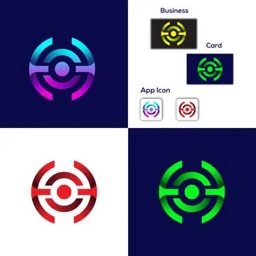 HO Crypto Logo Letter OH Coin Logo design letter HO monogram circle logo Stock Illustration