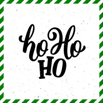 Ho-Ho-Ho Christmas vector greeting card Stock Illustration