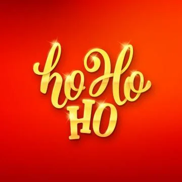 Ho-Ho-Ho Christmas vector greeting card Stock Illustration