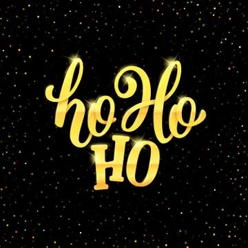 Ho-Ho-Ho Christmas vector greeting card Stock Illustration