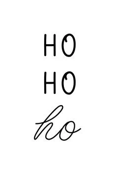 Ho ho ho. Expression phrase of Santa Claus. Lettering and calligraphy inscrip Illustration