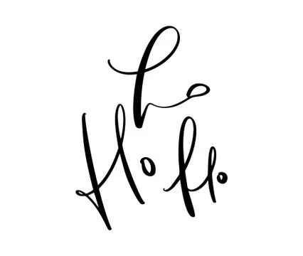 Ho ho ho phrase text. Expression of Santa Claus. Christmas lettering for Illustration