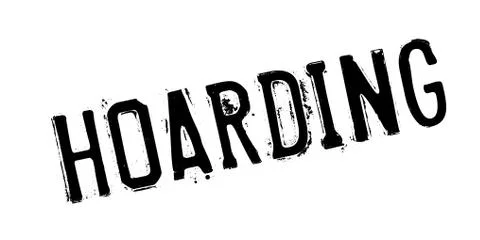 Hoarding rubber stamp Stock Illustration