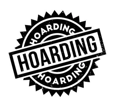 Hoarding rubber stamp Stock Illustration