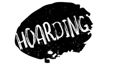 Hoarding rubber stamp Stock Illustration