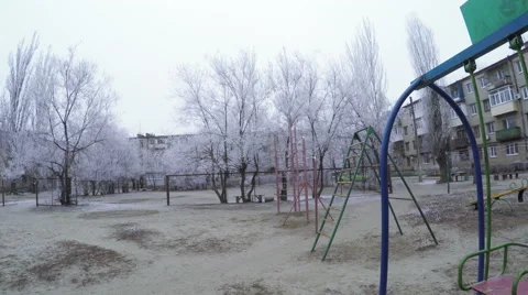 Hoarfrost in city Vídeos de archivo 47672214