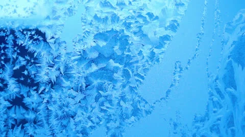 Hoarfrost on glass Video stock 24939086
