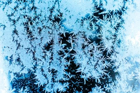 Hoarfrost texture as background Stock Photos
