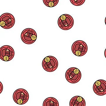 Hoarseness health problem vector seamless pattern Stock Illustration