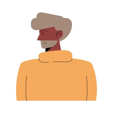 Hoary race man Stock Illustration