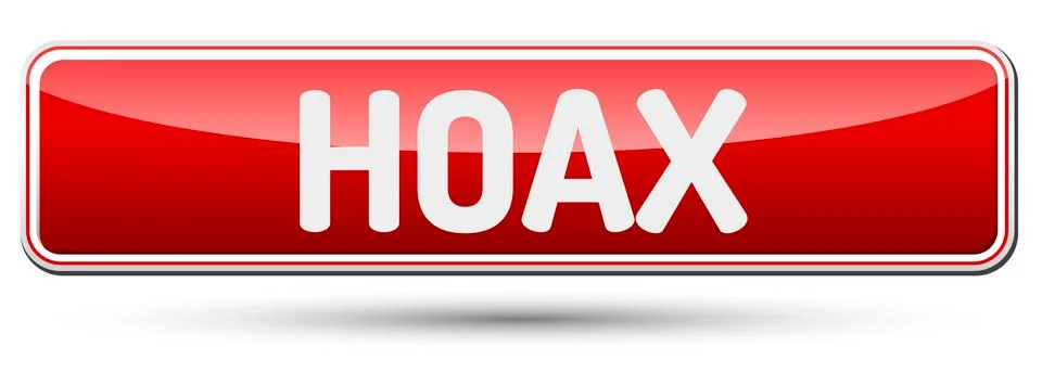 HOAX - Abstract beautiful button with text. Stock Illustration