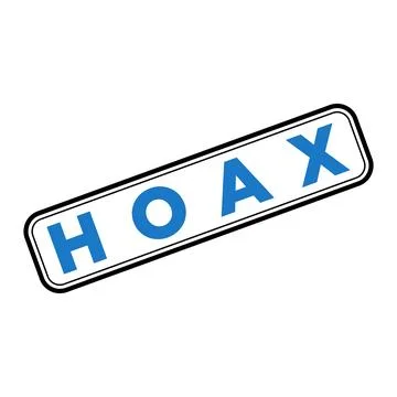 Hoax Letter Rubber Stamp Template Illustrazione stock
