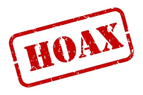 Hoax Red Rubber Stamp Vector Stock Illustration