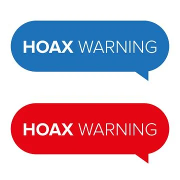 Hoax Warning speech bubble Stock Illustration